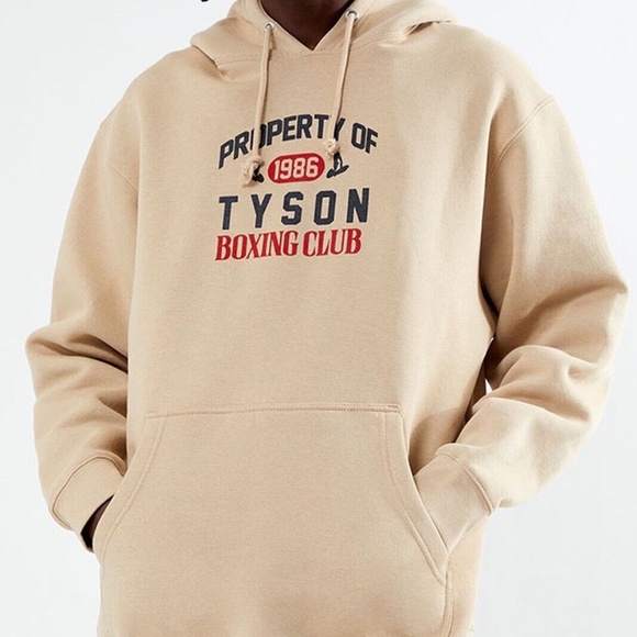 New PacSun x Mike Tyson Boxing Club Hoodie Men’s Sz Medium Cream/Black/Red *RARE - Picture 2 of 5